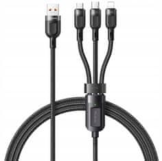 Mcdodo MCDODO 3V1 USB KABEL USB-C LIGHTNING MICRO USB HITRO POLNJENJE 6A 65W 1M