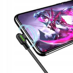 Mcdodo MCDODO 90° KOTNI KABEL LIGHTNING DVOSTRANSKI ZA IPHONE 11 12 13 14 LED 1M