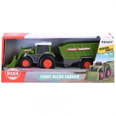 Dickie DICKIE Kmetijski traktor Fendt z vedrom in prikolico 18cm