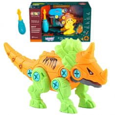 WOOPIE  Dinozaver Twister Ceratops Gradbeni set v škatli + vijačnik