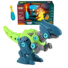 WOOPIE  Dinozaver Torsion Raptor Gradbeni set v škatli + vijačnik