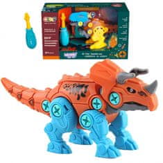 WOOPIE  Dinozaver Triceratops Komplet gradbenih škatel + vijačnik