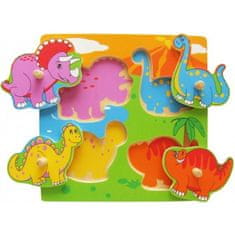 Viga Toys Lesena sestavljanka Dinozavri Presenečenje Sestavljanka Viga Toys