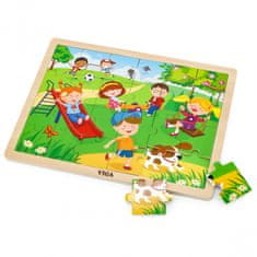 Viga Toys VIGA Leseno igrišče Puzzle 24 elementov