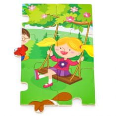 Viga Toys VIGA Leseno igrišče Puzzle 24 elementov