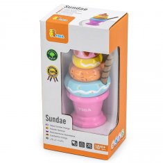 Viga Toys Viga Sadni sladoled Lesena piramida 5 kosov