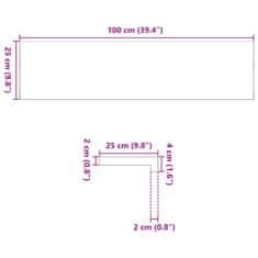 Vidaxl Podloge za stopnice 20 kosov 100x25x2 cm trdna hrastovina