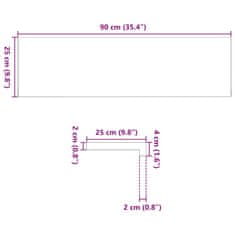 Vidaxl Podloge za stopnice 2 kosa 90x25x2 cm trdna hrastovina