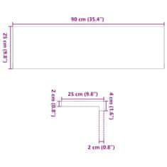 Vidaxl Podloge za stopnice 8 kosov 90x25x2 cm trdna hrastovina