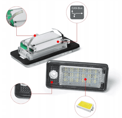 CO2 KOMPLET LUČI LED ZA OSVETLITEV REGISTRSKE TABLICE, AUTOTUNE, ZA AUDI, A3 8P, S3, A4 S4 B6, A4 B7, A6 C6 4F, S6, A8 S8 D3, Q7