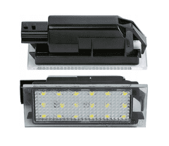 CO2 KOMPLET LUČI LED ZA OSVETLITEV REGISTRSKE TABLICE, AUTOTUNE, ZA RENAULT CLIO III, MASTER II, MEGANE II FL, MEGANE III LAGUNA II FL LAGUNA III TWINGO II