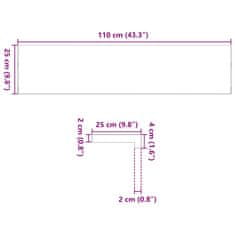 Vidaxl Podloge za stopnice 8 kosov 110x25x2 cm trdna hrastovina