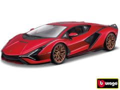 Burago B 1:18 TOP Lamborghini Sian FKP 37 rdeča