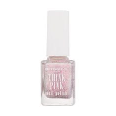 Dermacol Think Pink Nail Polish lak za nohte z bleščicami in dišavo 12 ml Odtenek 01