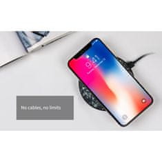 Nillkin Nillkin PowerFlash Fast Wireless Charger - 15W indukcijski brezžični polnilec Qi s prevleko iz kaljenega stekla (marmorno črna)