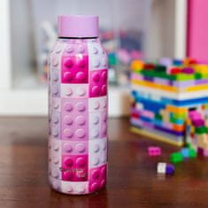 QUOKKA Quokka Solid Kids - Termovka iz nerjavečega jekla 510 ml (Pink Bricks)