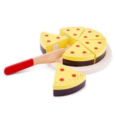 New Classic Toys Nove klasične igrače - Leseni rezalnik za torte s stepeno smetano