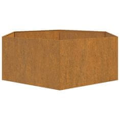 Vidaxl Cvetlično korito zarjavelo 138x120x45 cm corten jeklo