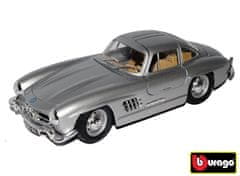 BBurago 1:24 Mercedes Benz 300SL srebrna 18-22023