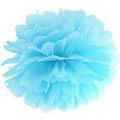 PartyDeco Pompon iz tissue papirja, nebesno moder, 25 cm -