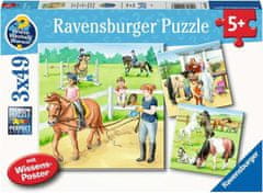 Ravensburger Dan na konju Puzzle 3x49 kosov