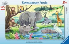 Ravensburger Afriške živali Puzzle 15 kosov