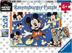 Ravensburger Puzzle Mickey Mouse: Posnemi film! 2x24 kosov