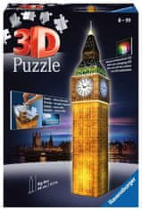 Ravensburger Osvetljena 3D sestavljanka Night Edition Big Ben 216 kosov