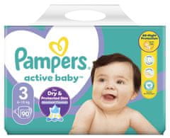 Pampers plenice Active Baby 3 Midi (6-10 kg) 90 kosov