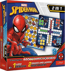 Trefl Komplet iger 2v1 Človek, Ne jezi se, kače in lestve Spider-Man