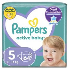 Pampers plenice Active Baby 5 Junior (11-16 kg) 64 kosov