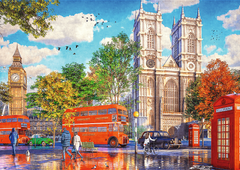 Trefl Sestavljanka Premium Plus - Čas za čaj: pogled na London 1000 kosov 68,3x48cm