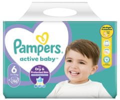 Pampers plenice Active Baby Mega Pack, velikost 6, 96 kosov, 13 - 18 kg