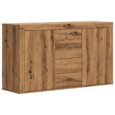 Vidaxl Sideboard artisian hrast 120x36x69 cm konstruiran les