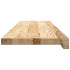 Vidaxl Podloge za stopnice 2 kosa 90x25x2 cm trdna hrastovina