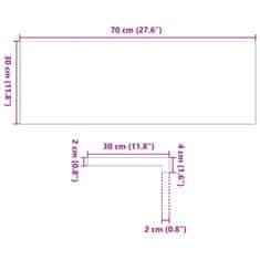 Vidaxl Podloge za stopnice 20 kosov rjave 70x30x2 cm trdna hrastovina