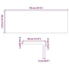 Vidaxl Podloge za stopnice 8 kosi rjave 70x30x2 cm trdna hrastovina