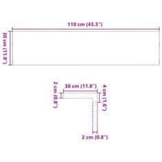 Vidaxl Podloge za stopnice 16 kosov rjave 110x30x2 cm trdna hrastovina