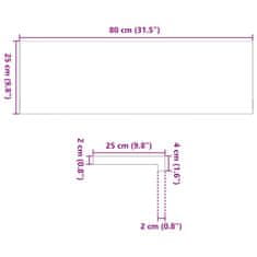 Vidaxl Podloge za stopnice 12 kosov rjave 80x25x2 cm trdna hrastovina