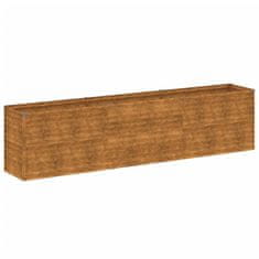 Vidaxl Vrtna visoka greda 291x50x69 cm corten jeklo