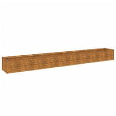 Vidaxl Vrtna visoka greda 386x50x36 cm corten jeklo