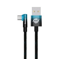 BASEUS Kotni USB - USB-C stranski priključni kabel MVP 2 Koleno 100W PD 5A 1m modra