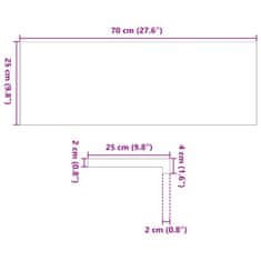 Vidaxl Podloge za stopnice 8 kosi rjave 70x25x2 cm trdna hrastovina