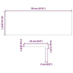 Vidaxl Podloge za stopnice 4 kosi rjave 70x25x2 cm trdna hrastovina