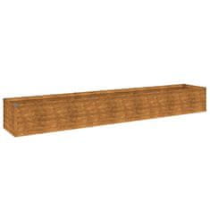 Vidaxl Vrtna visoka greda 291x50x36 cm corten jeklo