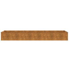 Vidaxl Vrtna visoka greda 291x50x36 cm corten jeklo