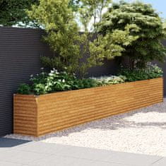 Vidaxl Vrtna visoka greda 578x50x69 cm corten jeklo