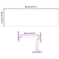 Vidaxl Podloge za stopnice 12 kosov rjave 80x30x2 cm trdna hrastovina