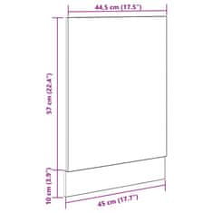 Vidaxl Plošča za pomivalni stroj starinski les 45x3x67 cm inž. les