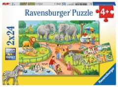 Ravensburger Dan v živalskem vrtu sestavljanka 2x24 kosov